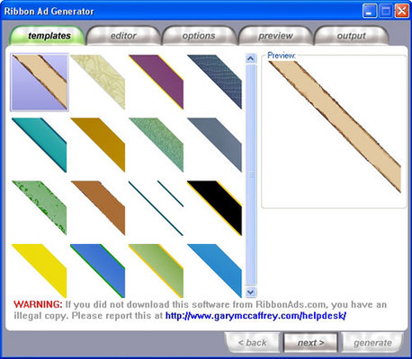 Product picture Ribbon Ad Generator