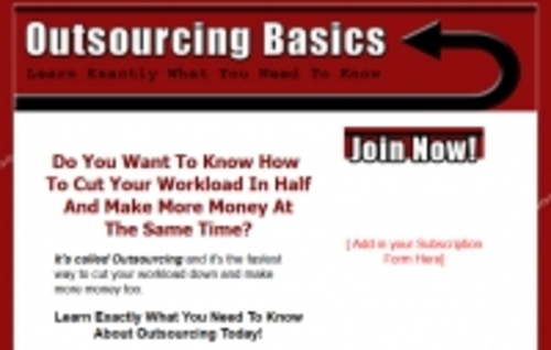 Product picture Outsourcing Basics PLR Newsletter 