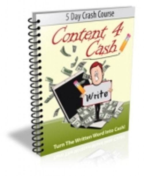 Product picture Content 4 Cash PLR Newsletter 