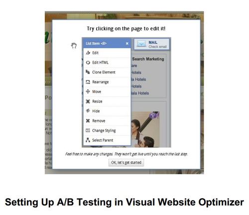 Product picture Setting Up A/B Testing in Visual Website Optimizer