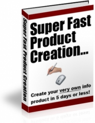Product picture Super Fast Product Creation - PLR